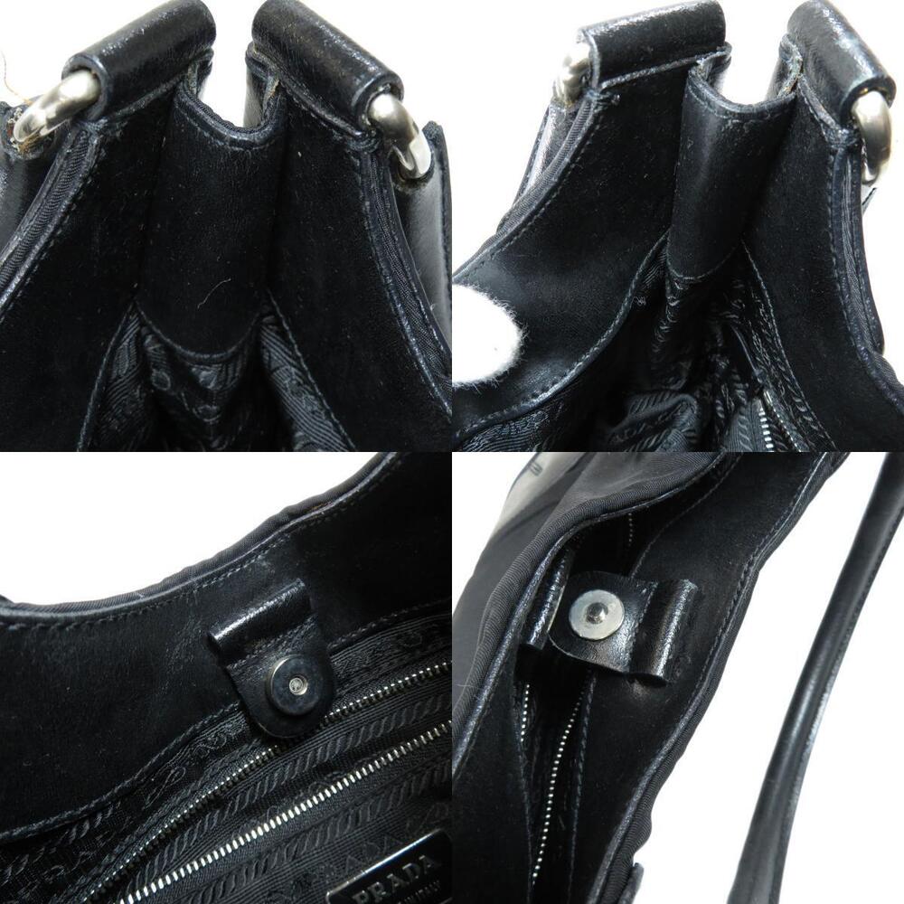 Prada Tessuto shoulder bag leather trim Black - Picture 6 of 11